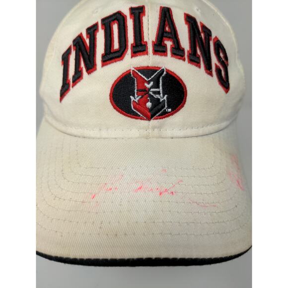 MLB Indianapolis Indians Snapback Hat Embroidered Cream Autographed SEE DESC - Picture 7 of 13